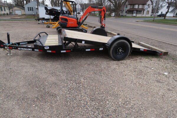 Tilt Top 16 ft Utility Trailer on display of the website