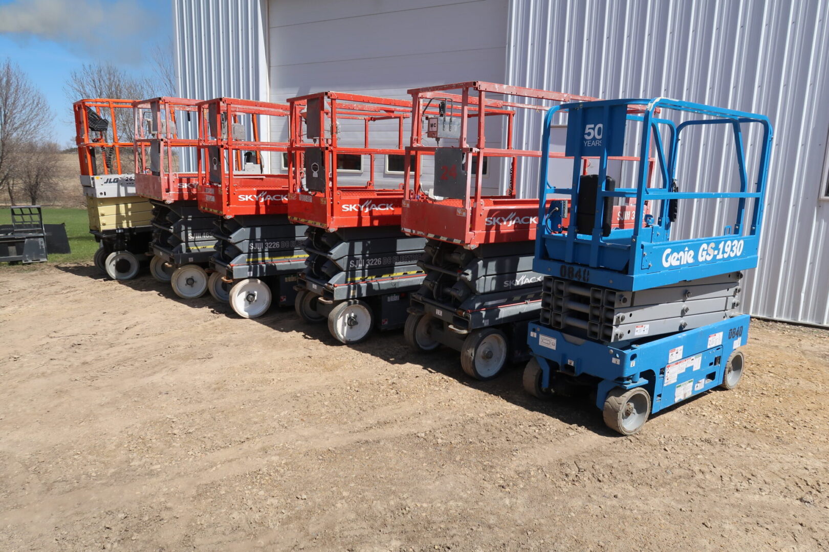 Scissor Lifts for Rent – Hwy 63 Equipment Rental Baldwin WI Lineup of Genie and SkyJack scissor lifts available for rent at Hwy 63 Rental in Baldwin, Wisconsin